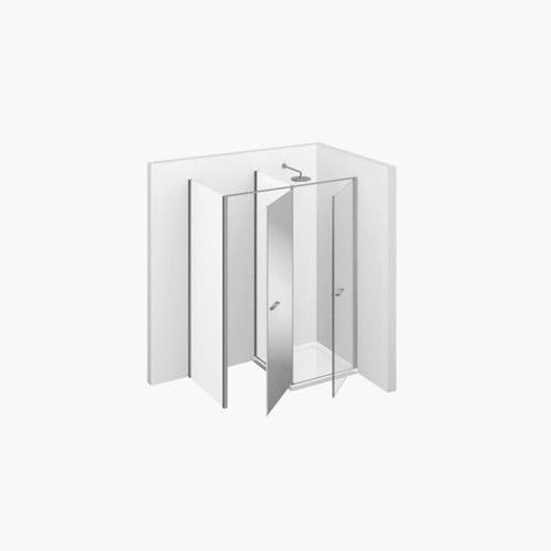 Box doccia in vetro - TWIN : T32  - VISMARAVETRO - con porta pivotante / d'angolo / vetro trasparente