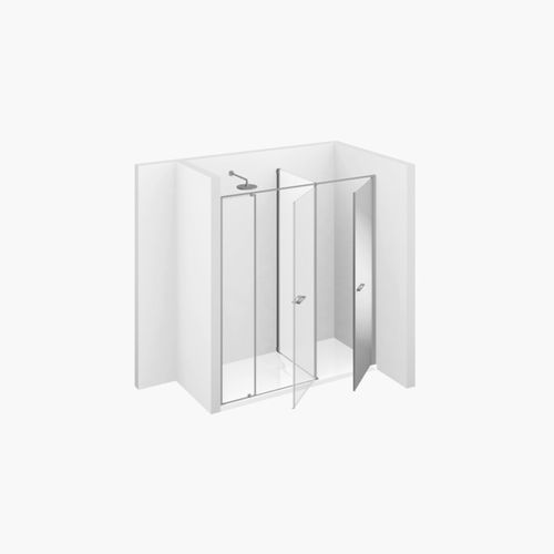 Box doccia in vetro - TWIN : T20  - VISMARAVETRO - con porta pivotante / a nicchia / vetro trasparente