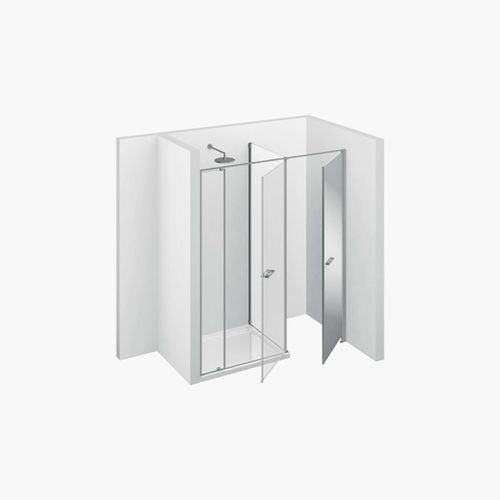 Box doccia in vetro - TWIN : T40  - VISMARAVETRO - con porta pivotante / a nicchia / vetro trasparente