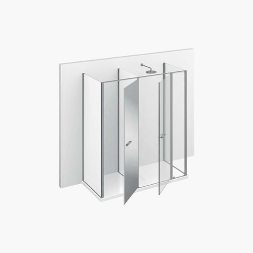 Box doccia multifunzione - TWIN : T23 - VISMARAVETRO - in vetro temprato / in vetro laccato / con sportello battente