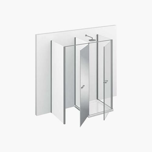 Box doccia multifunzione - TWIN : T33  - VISMARAVETRO - in vetro temprato / in vetro laccato / con sportello battente