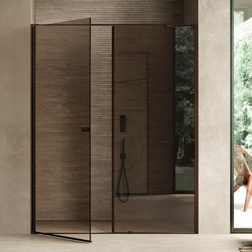 Box doccia in vetro - K2  - VISMARAVETRO - con porta pivotante / a nicchia / in vetro fumè