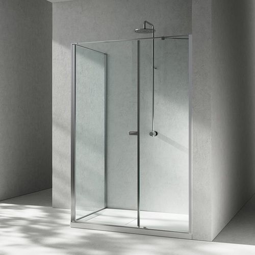 Box doccia in vetro - K2+KG  - VISMARAVETRO - in alluminio / con porta pivotante / fisso