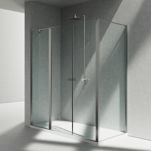 Box doccia in vetro - K3+KC - VISMARAVETRO - in alluminio / con sportello battente / fisso