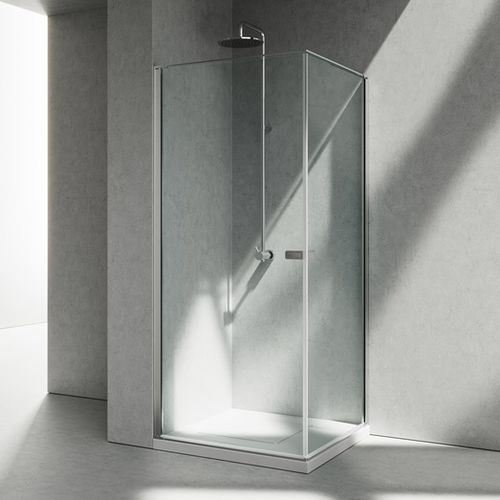 Box doccia in vetro - KA+KA - VISMARAVETRO - con sportello battente / d'angolo / vetro trasparente