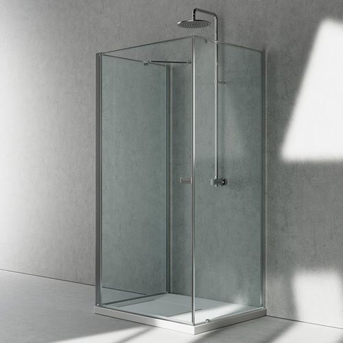 Box doccia in vetro - KA+KF+KC - VISMARAVETRO - in alluminio / con porta pivotante / fisso