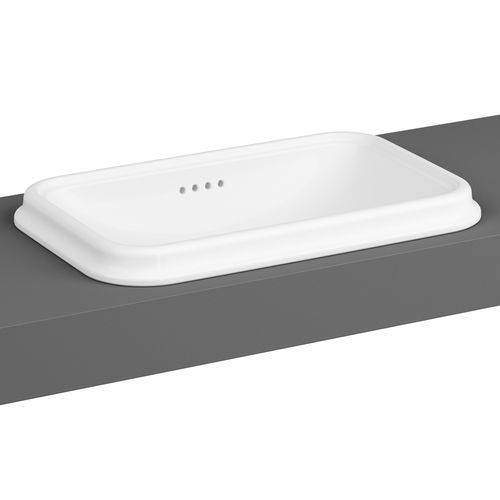 Lavabo da appoggio - 7800B003-0012 - VitrA - in ceramica / rettangolare / contemporaneo