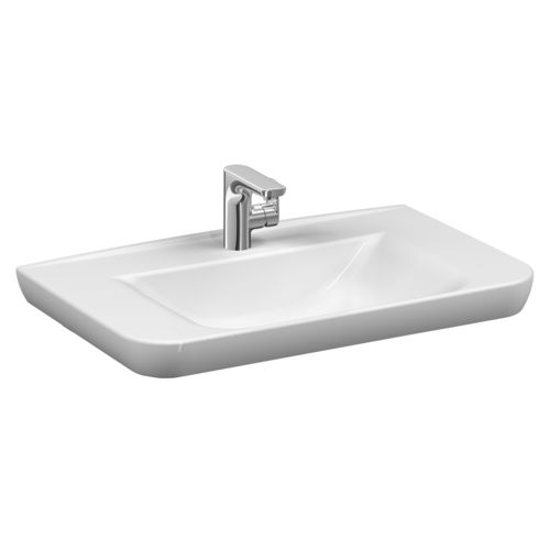 Lavabo da appoggio - 5947B003-0001 - VitrA - in ceramica / con miscelatore / rettangolare