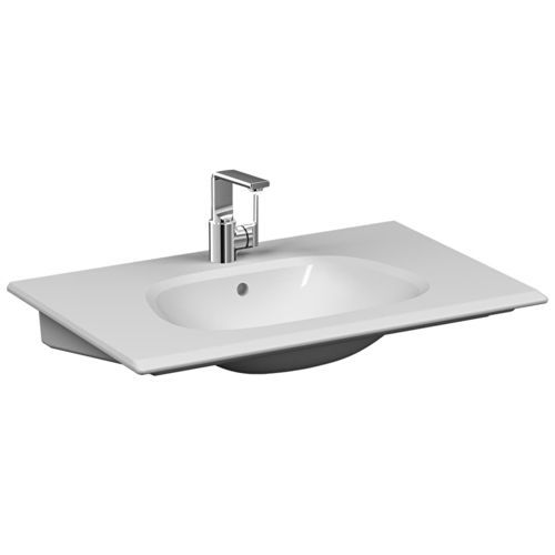 Lavabo da appoggio - FRAME - VitrA - in ceramica / con rivestimento antibatterico / ovale