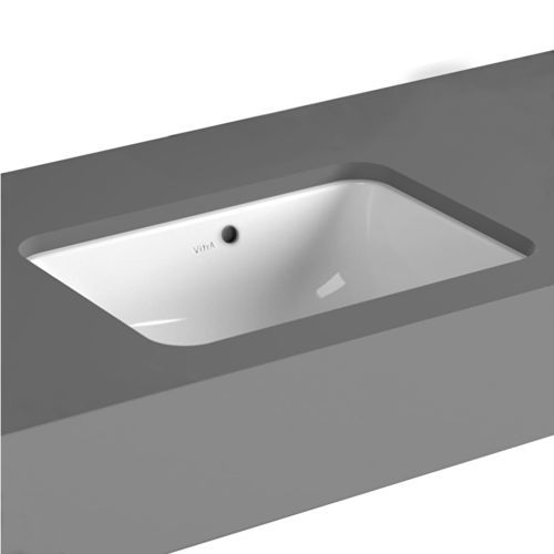 Lavabo sottopiano - S20  - VitrA - in ceramica / con piano integrato / rettangolare