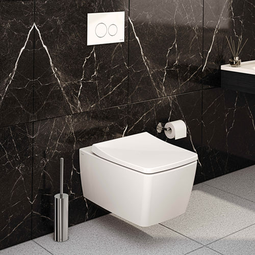 Portascopino per WC in ottone - ORIGIN - VitrA - a pavimento / nero / cromato