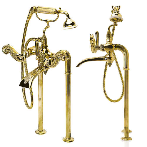 Miscelatore doppio comando per vasca - BIRDS OF PARADISE - VOLEVATCH - a pavimento / in metallo / da bagno
