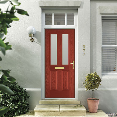 Porta d'ingresso - CASTLE : BARNARD - JELD-WEN - GRP / battente / semivetrata