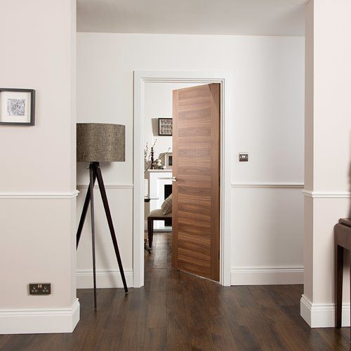 Porta da interno - WALNUT FUSION PANEL - JELD-WEN - impiallacciata in legno / battente / senza vetri
