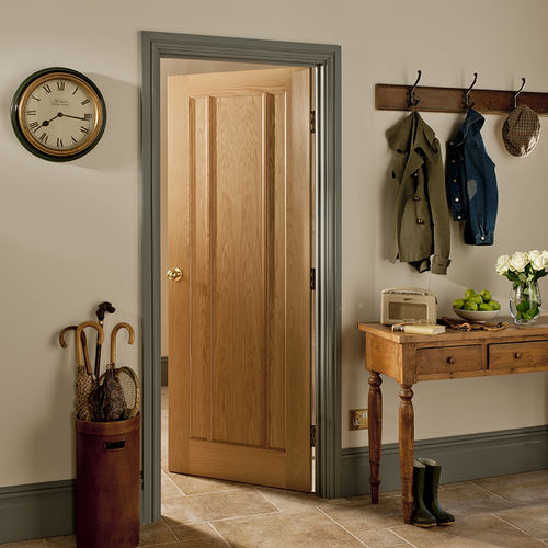 Porta da interno - OREGON : WORCESTER - JELD-WEN - in rovere bianco / battente / vetrata