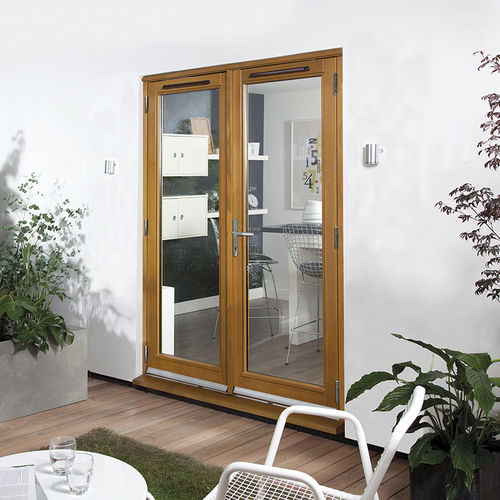 Porta finestra battente - CANBERRA - JELD-WEN - in rovere / in alluminio / a doppi vetri