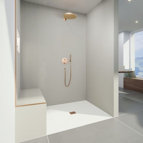 Pavimento in Solid Surface - Fundo Top Primo and Ligno Plus - wedi GmbH - da interno / da bagno / residenziale