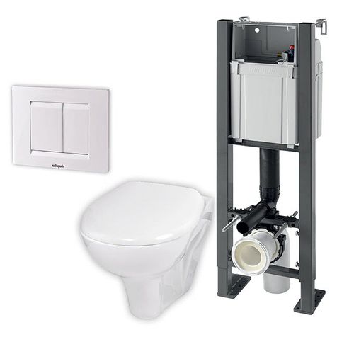 Staffa di fissaggio per WC sospeso - COMPACT : 55721108 - WIRQUIN - con serbatoio dello sciacquone