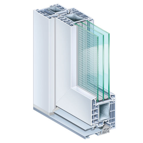 Profilato per porte in acciaio - 88 INWARD OPENING - KÖMMERLING - in PVC / termoisolante