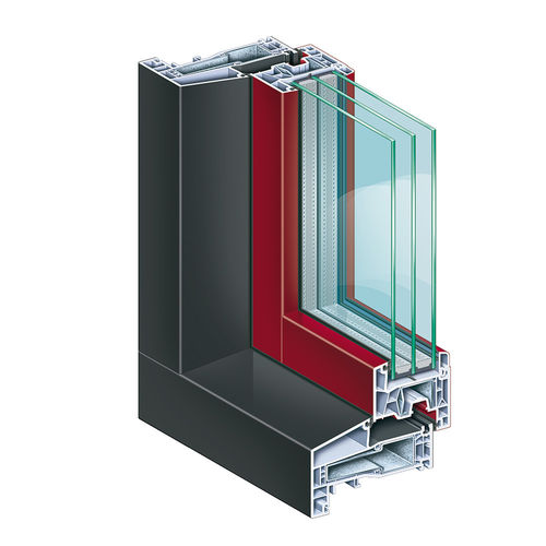 Profilato per finestra in acciaio - K-VISION - KÖMMERLING - in PVC / termoisolante