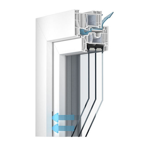 Profilato per finestra in PVC - 88 DOUBLE SEAL - KÖMMERLING - isolante / riciclabile / ad alta resistenza