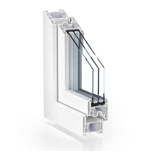 Profilato per finestra in PVC - 76 DOUBLE SEAL STANDARD - KÖMMERLING - acustico / termoisolante / antirapina