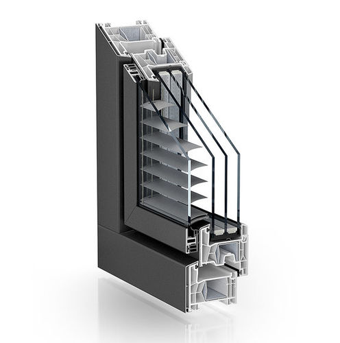 Profilato per finestra in alluminio - 76 DOUBLE SEAL ADDON - KÖMMERLING - in PVC / in PVC-U / isolante