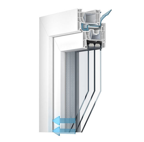 Profilato per finestra in PVC - 76 DOUBLE SEAL REGEL-AIR 76 - KÖMMERLING - in PVC-U / acustico / termoisolante