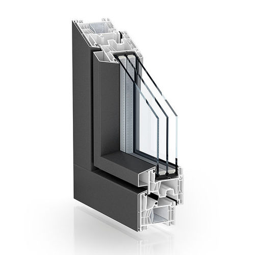 Profilato per finestra in alluminio - 76 CENTRE SEAL ALUCLIP PRO - KÖMMERLING - in PVC / in PVC-U / acustico