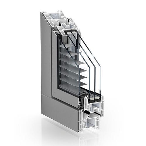 Profilato per finestra in alluminio - 76 CENTRE SEAL ADDON - KÖMMERLING - in PVC / in PVC-U / acustico