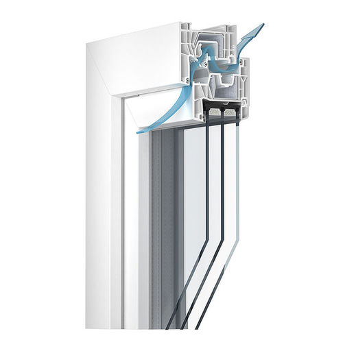 Profilato per finestra in PVC - 76 CENTRE SEAL CLIMATEC 76 - KÖMMERLING - acustico / termoisolante / di sicurezza