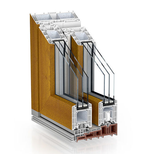 Porta per esterni - PREMIDOOR 88 - KÖMMERLING - in vetro / in PVC / scorrevole