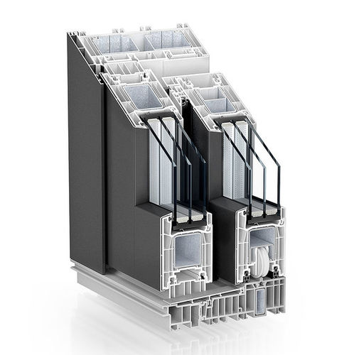 Sistema scorrevole in alluminio - PREMIDOOR 76 ALUCLIP - KÖMMERLING - per porta / per porta in vetro / per uso residenziale