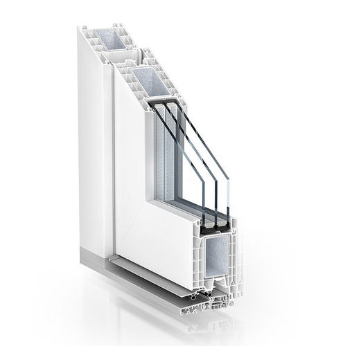 Profilato per porte in acciaio - 76 RESIDENTIAL DOOR INWARD OPENING - KÖMMERLING - in PVC / in termoplastica / di sicurezza