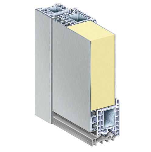 Profilato per porte in alluminio - 76 RESIDENTIAL DOOR ALUCLIP ZERO - KÖMMERLING - in acciaio / in PVC / di sicurezza