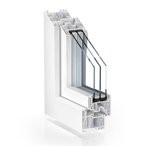 Profilato per finestra in acciaio - 88 PASSIVE HOUSE WA15/2 - KÖMMERLING - in PVC / in PVC-U / termoisolante