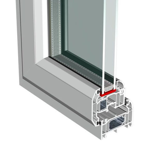 Profilato per finestra in PVC-U - SLIM SASH - KÖMMERLING - di sicurezza