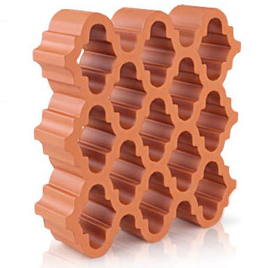 Mattone per parete - ALHAMBRA - Cerámica La Escandella - di ventilazione / rosso