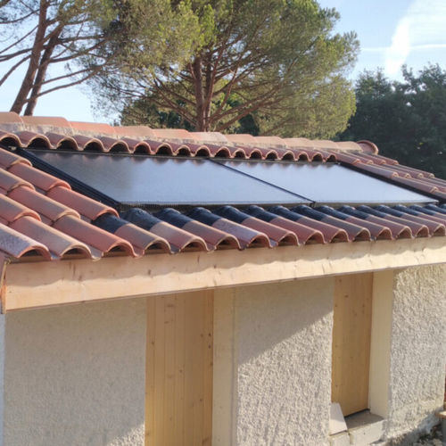 Impianto fotovoltaico all-in-one per l'integrazione architettonica - ERI - Cerámica La Escandella - con pannelli monocristallini / con modulo solare black