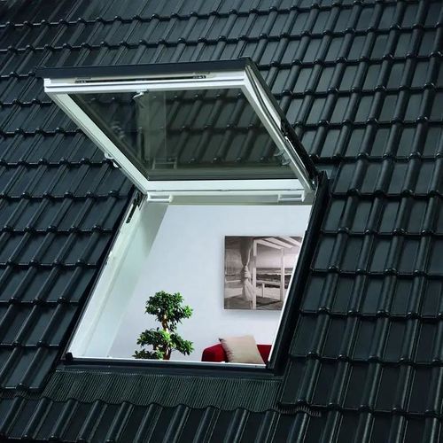 Finestra da tetto in PVC - GXLA / GXLB - VELUX - in pino / a ghigliottina / a soffietto