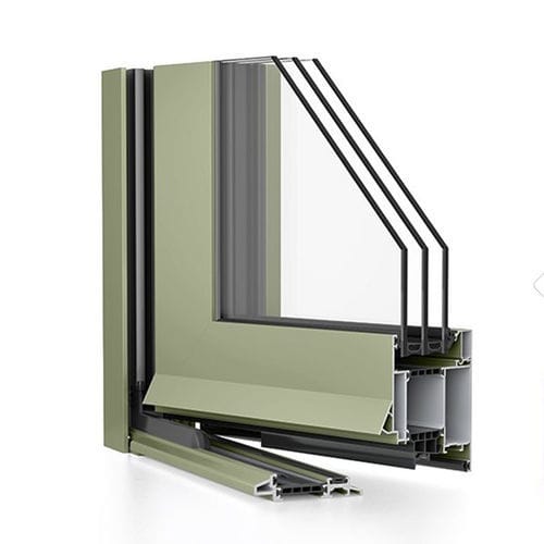 Porta finestra battente - WICLINE NG 65 & 75  - WICONA - fissa / ad anta ribalta / con apertura visibile