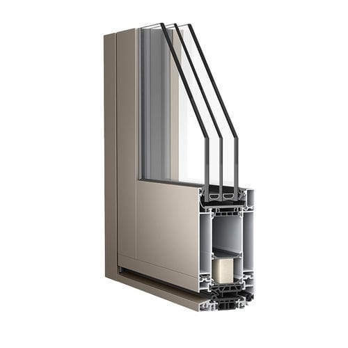 Porta d'ingresso - WICSTYLE 75 NG  - WICONA - in alluminio / battente / contemporanea
