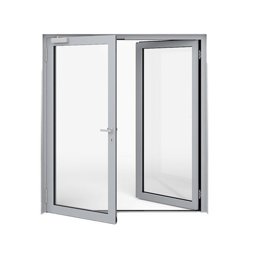 Porta con ante ad apertura inversa - WICSTYLE 75 NG  - WICONA - d'ingresso / in alluminio / battente