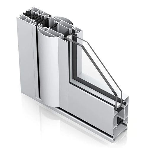 Porta a ventola - WICSTYLE 65 NG  - WICONA - d'ingresso / in alluminio / battente