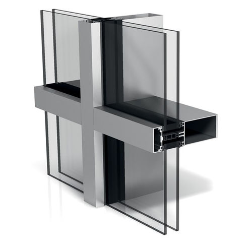 Pannello in vetro con isolamento termico - WICTEC 50  - WICONA - a doppi vetri / trasparente / per esterni