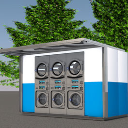 Lavatrice a carico frontale - BLUEWASHBOX CAP - Danube - industriale / asciugatrice / a moneta