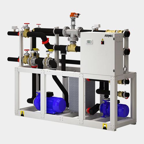 Gruppo refrigeratore a condensazione ad acqua - WST - AERMEC - a pavimento / free cooling / industriale