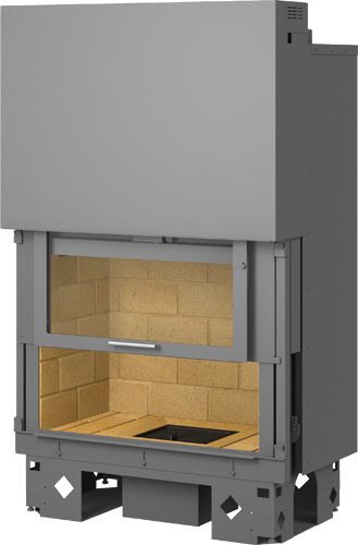 Focolare chiuso a legna - CLASSIC: FRONTAL  - TOTEM fire - a 1 faccia / in metallo / con porta a scomparsa