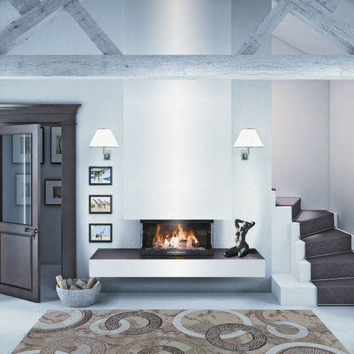 Focolare chiuso a legna - CLASSIC - TOTEM fire - a 3 facce / in metallo