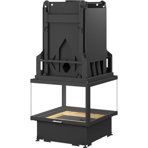 Focolare chiuso a legna - TECHINKA: 4 SIDED FIREPLACE - TOTEM fire - centrale / in metallo